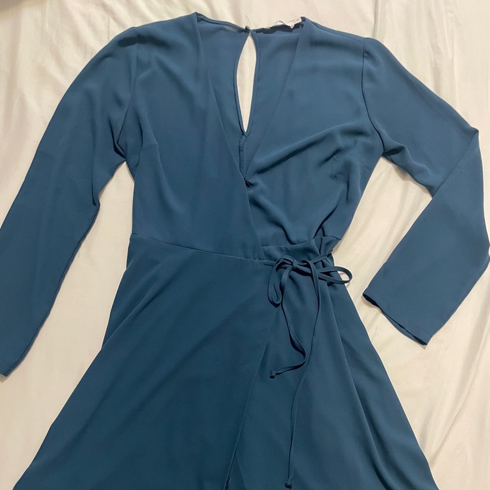Blue Short Tie Dress